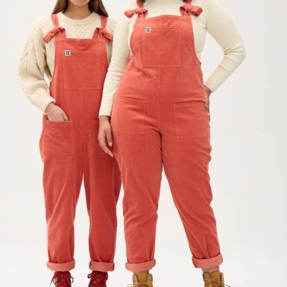 Lucy & Yak Original Dungarees Organic Corduroy Burnt Ochre US 2R UK 6R Overalls